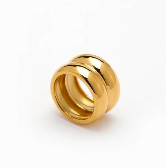 Wide ring Layered ring texture ring - Picture 5 of 6